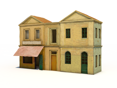 Texturing of the Yellow House based on van gogh's paintings 3d 3d art 3d artist 3d model textures texturing unity unreal vr