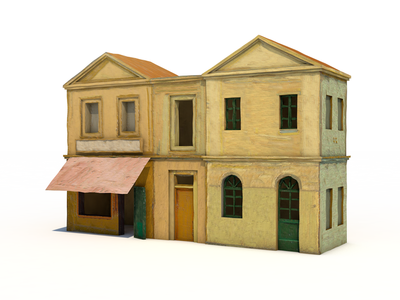 Texturing of the Yellow House based on van gogh's paintings