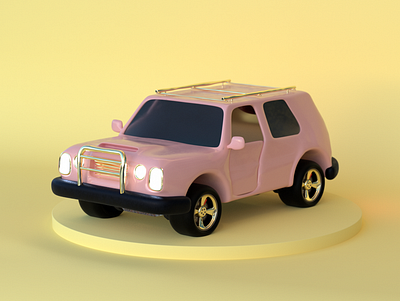 Pink Suv Miniature 3d 3d animation 3d art 3d artist 3d artwork 3d modelling ar c4d cute matchbox octane render vr