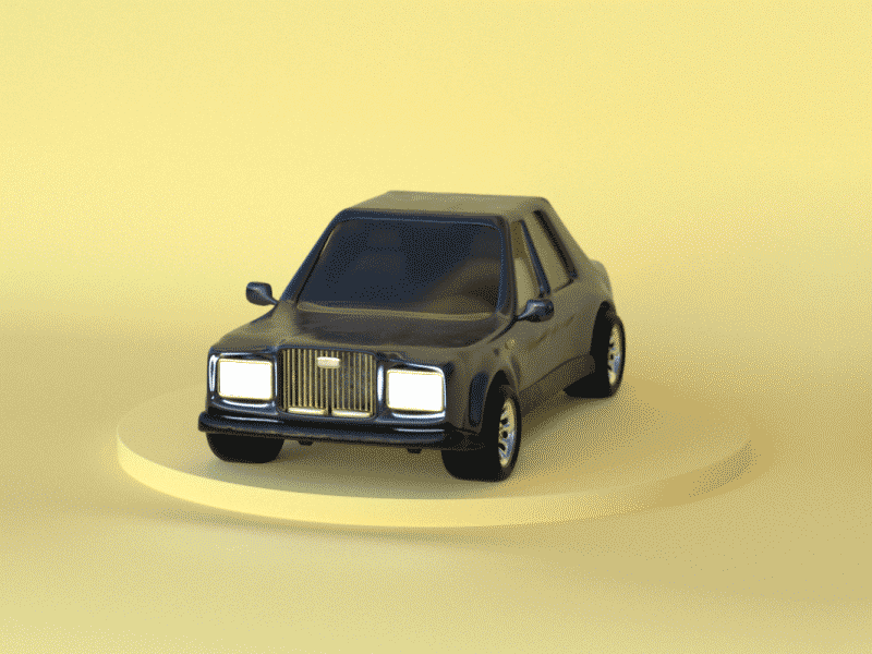 Elegant Car 3d 3d animation 3d icons design icons illustration isometric low poly motion design motion graphics realistic 3d ux
