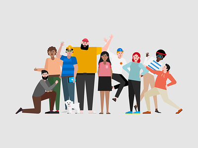 Microsoft Teams - Characters branding character characters characters design design illustration microsoft ui ux