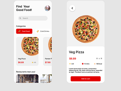 Food App Ui Design ui