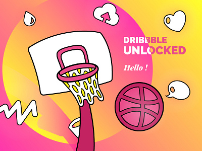 Hello Dribbble ! basket dribbble first shot gradient happy hello