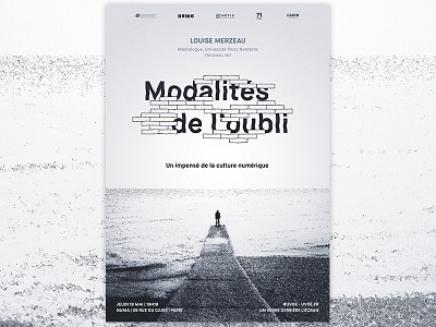 Poster UVDE - Modalities of forgetting black event forget poster uvde white