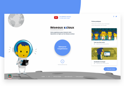 MDM Reseaux sociaux - Onboarding blue clean conversion fresh illustration interface onboarding reputation squad