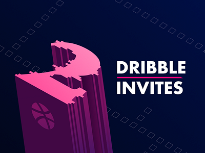 2x Dribbble invites 2 draft dribbble invitation invites two