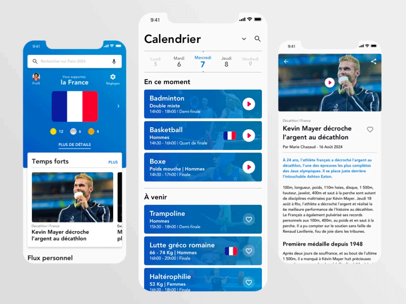 Olympics Paris 2024 - iPhone X app app mobile olympics paris 2024 product sport