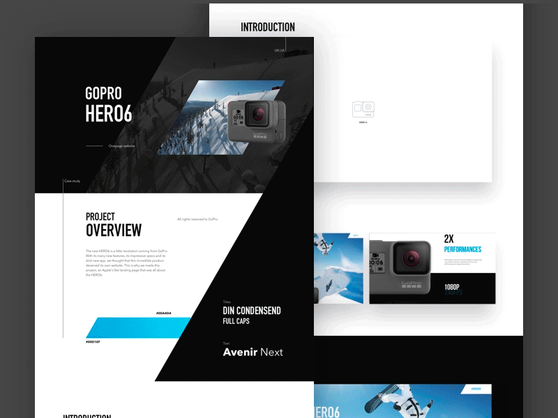 GoPro HERO6 - Behance Case Study behance case study gopro hero6 landing page sport