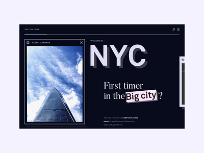 Welcome to NYC dark dark blue introduction landing page loading animation new york nyc website