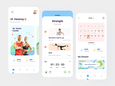 Gym Training App branding graphic design ui