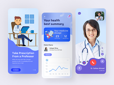 Health Care Mobile App graphic design ui