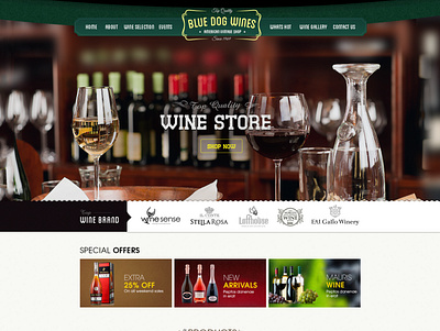 Wine Shop Design branding graphic design logo motion graphics ui