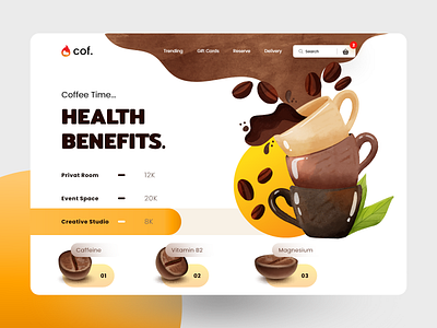 Healthy Coffee branding graphic design logo ui