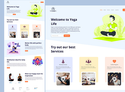 Concept Yoga Website adobe xd app design branding clean ui design graphic design interfacedesign ui uidesign ux uxdesign website concept website design yoga