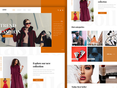 Fashion website UI/UX