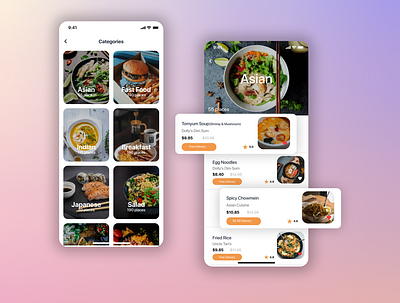 UI/UX design of food delivery mobile app (iOS & Android) adobe xd app design clean ui delivery app design e commerce app ui figma food delivery app ui food order ios mobile app mobile app mobile app design super app trending ui ui design uiux ux ux design uxdesign