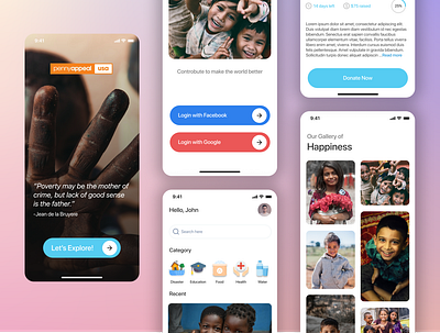 Donation Mobile App UI Design app design clean ui donation donation app figma graphic design inspiration payment app payment system trending trending 2021 ui user experience design user interface design ux uxdesign