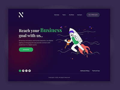 Corporate landing page UI/UX design