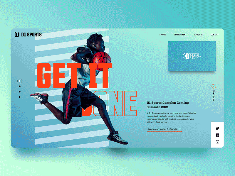 D1 Sports Website sports web design website website design