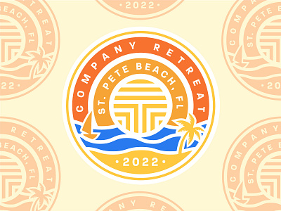 TierOne Team Retreat Badge badge beach branding