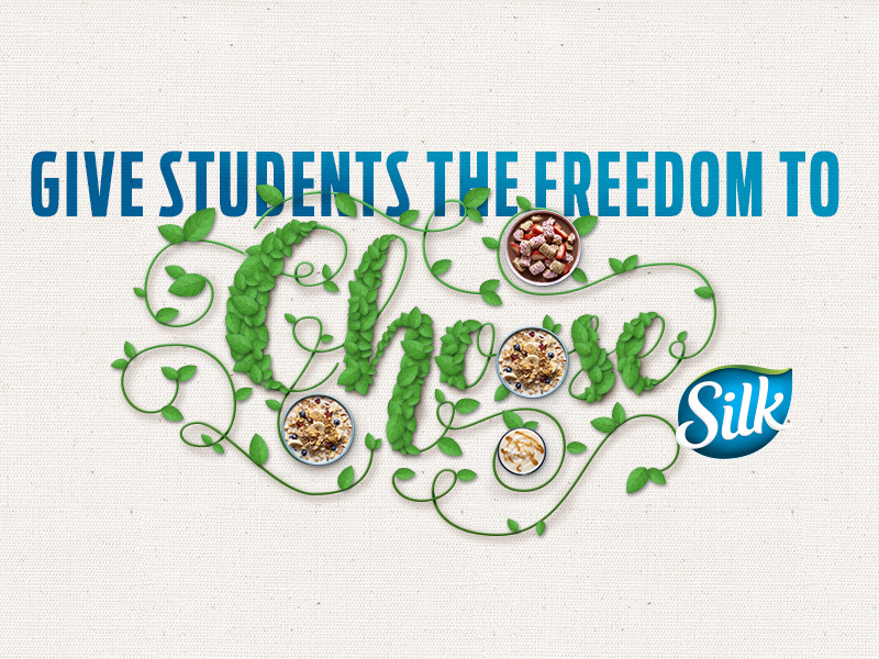 Not your dairy milk advertising cereal leaves silk milk