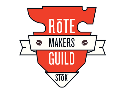 Rote Makers Guild anvil branding coffee shield