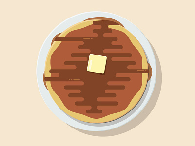 Pancakes butter pancakes vector illustration