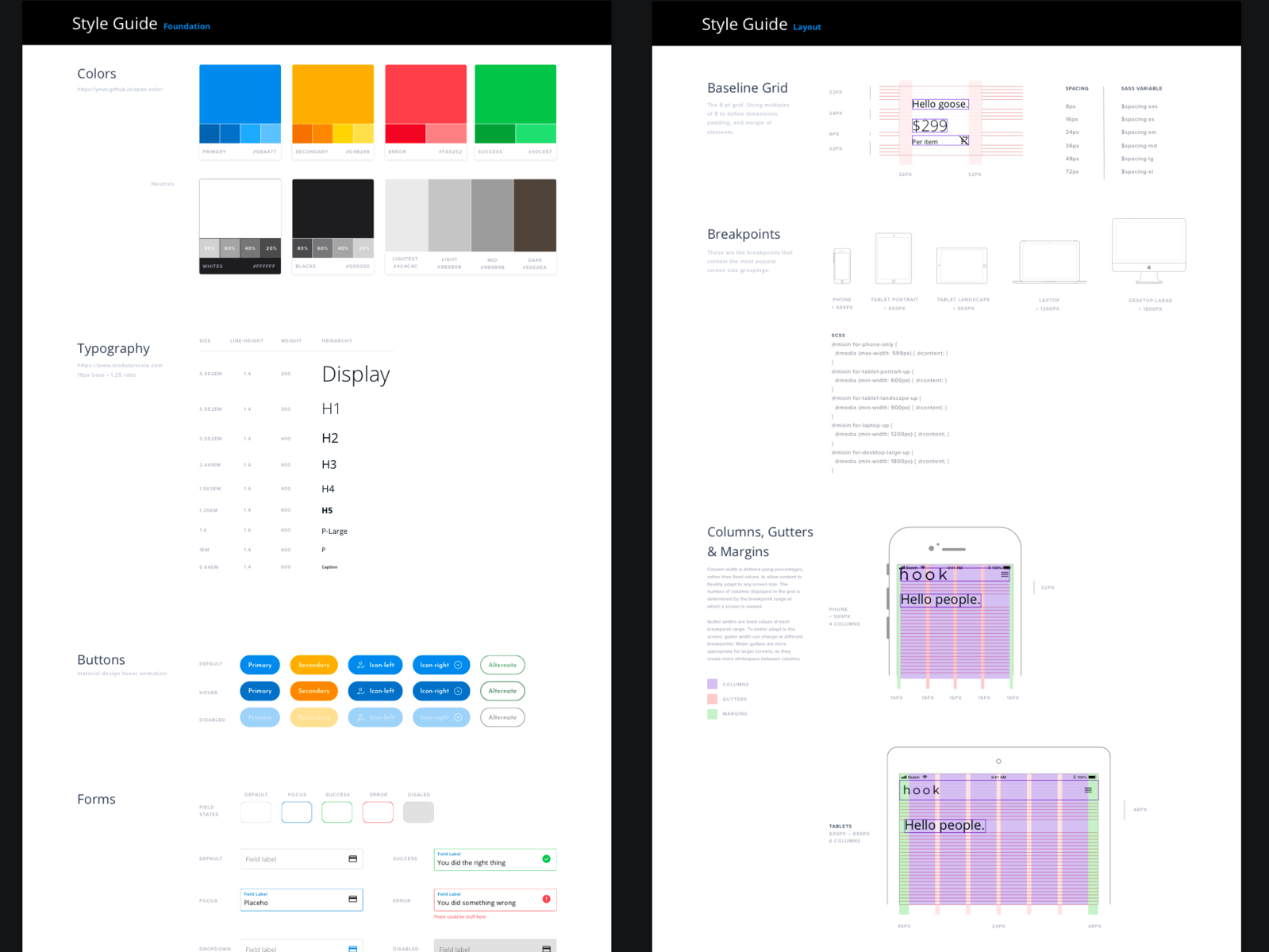 Style Guide Template by Michael Peacock on Dribbble