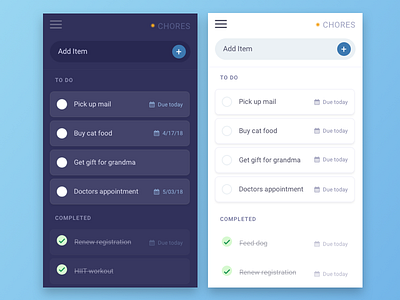 Todo List Mobile App app check clean dark light mobile productivity reminder todo ui ux