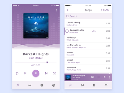 Media Player Moibile App Concept