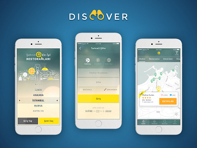 Discover APP app application city design discovery ios mobile ui ux