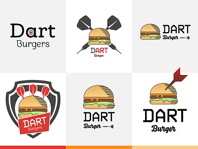 Dart Burger Logo Tryout brand branding branding design burger dart gourmet illustration logo