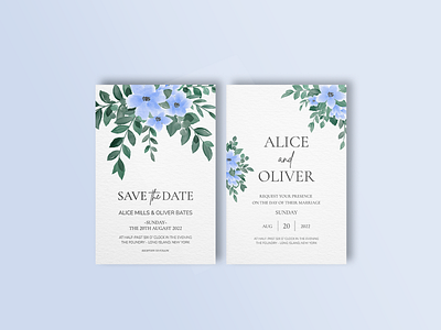 Wedding Invitation Template floral invitation marriage save the date wedding