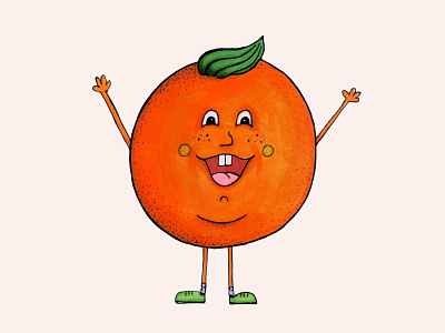 Orange alcohol markers colouring cordial design graphic design hand drawn illustration ohuhu orange sketch