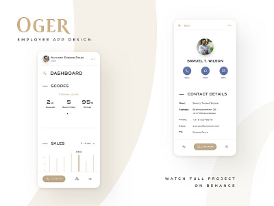OGER | Employee app app design behance project branding dashboard design employee app mobile retail sketch store ui ux