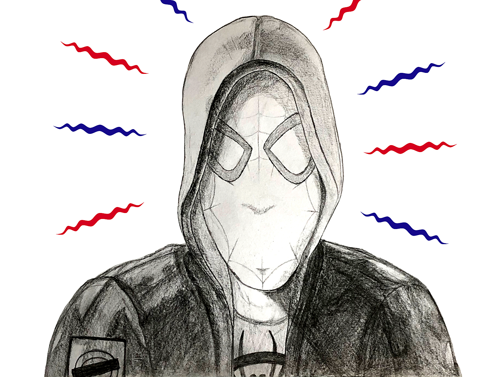Spider Man Pencil Drawing Spider Man Into The Spider Verse By