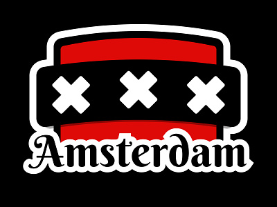Amsterdam Sticker | Weekly Warm-Up No. 1 020 amsterdam community design dribbble dribbbleweeklywarmup experiment grow learn netherlands play practice sketch sticker try new things typography weekly challenge weekly warm up weekly warm up xxx