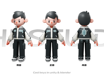 Cool boys in unity & blender