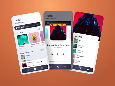 Music player mobile app design