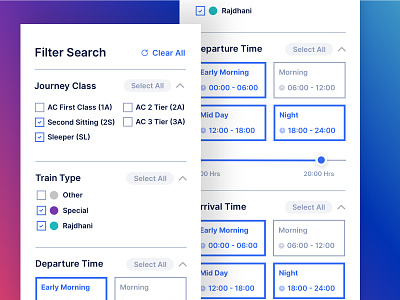 Filter Search Component blue component dashboard design design system elements filter government indian railway inputs platform product design railway saas search sketch ui ux web website