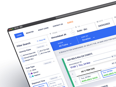 Railway Ticket Booking Platform booking clean components dashboard design design system minimal platform railway saas services ticket train ui ux web webapp website