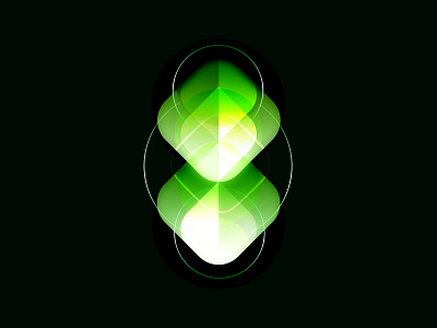 Vivid Shape #3 abstract dark design digital figma glow gradient green hue illustration shape vector vivid