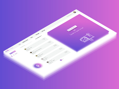 Email App - UX/UI Design dahsboard email interaction isometric ui ux vmail voicemail