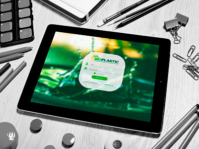Login  BIOPLASTIC  Design Web  UI