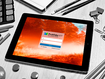Web Design UX & UI Login  for Provida AFP