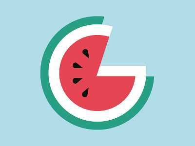 Logo - GoGreen identité visuelle illustration logo visual identity watermelon