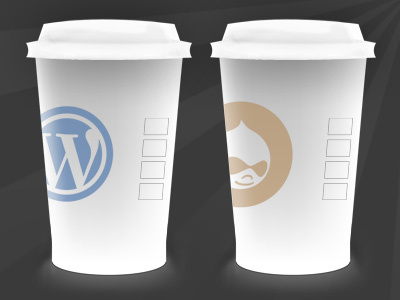 Wordpress & Drupal Coffee Cup Icons