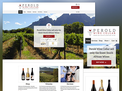 Perold Wine Website Dribbb design ecommerce website wine woocommerce wordpress