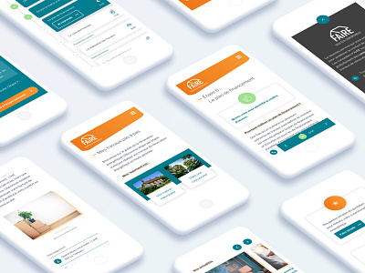 Faire.fr, a government website about energetic renovation confort ecology energetic energy government gradient home house institutional mobile mockup orange renovation site ui ux website work
