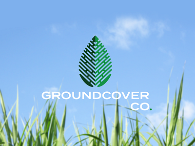Groundcover Co. brand branding design gardening graphic design grass green leaf logo logo design